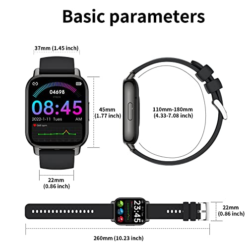 Goodatech Smartwatch: Phone Call, Waterproof, Fitness Tracker
