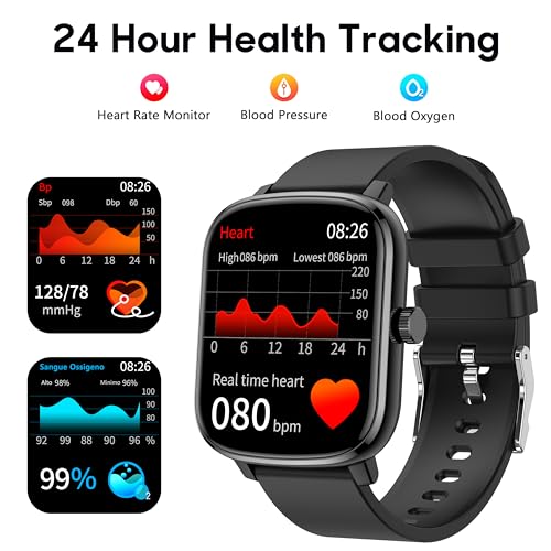 Smartwatch with Blood Pressure and Heart Rate Monitor