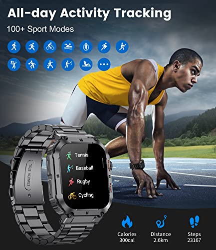 LIGE Military Smart Watch with 400mAh Battery