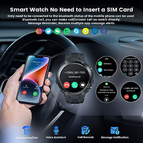 Men's Smart Watch: Fitness Tracker with Bluetooth and Touch Screen