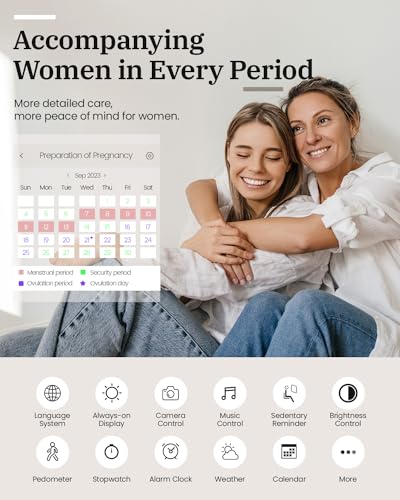 AKUMAKA Women's Smartwatch, Calls, Fitness Tracker