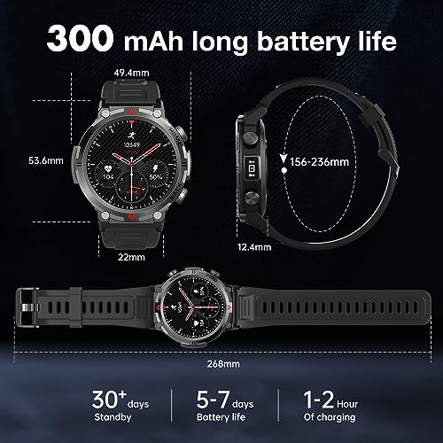 Smartwatch: Call/Answer, 1.45" HD, 110+ Sports Modes