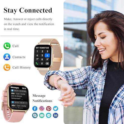 ZOSKVEE Smart Watch with Calls, Health Monitoring, IP68