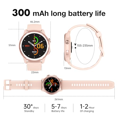 Gerpeng Women's 1.32" Smartwatch - 110+ Sports Modes