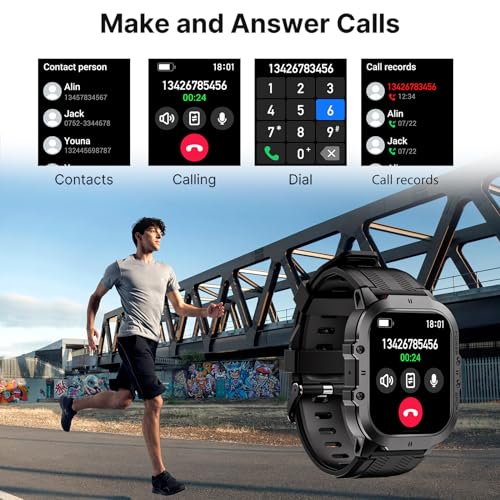 LEMFO 1.96" AMOLED Smart Watch: Men's 110+ Sports Modes