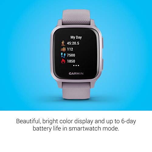Garmin Venu Sq GPS Smartwatch with Orchid Bezel