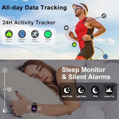 1.85" Smartwatch - Calls, Heart Rate Monitor, IP68 Waterproof