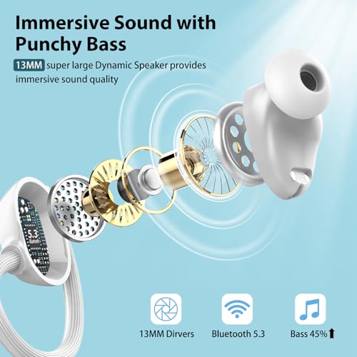 Wireless Earbuds: Bluetooth 5.3, Noise Cancelling, IP7 Waterproof