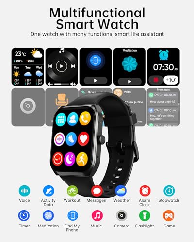 Men's 1.91" Smartwatch With Call Functions, Health Monitoring, and Sports Features