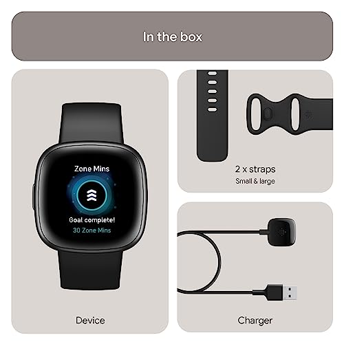 Fitbit Versa 4 GPS Smartwatch - iOS/Android Compatible, Black