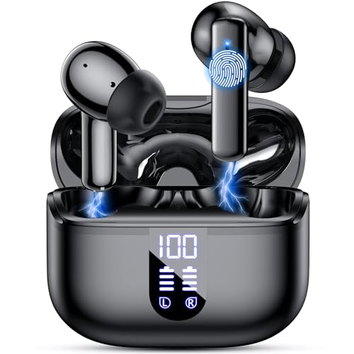 Wireless Earbuds with Noise Cancelling Mic - Black