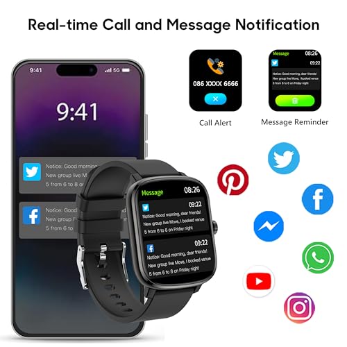 Smartwatch with Blood Pressure and Heart Rate Monitor