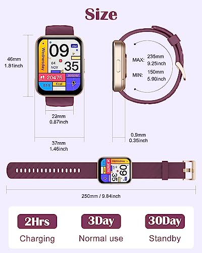 RUIMEN Smart Watch: Call Function, Fitness Tracker