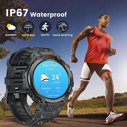 Men's Smart Watch: Fitness Tracker with Bluetooth and Touch Screen