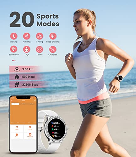 LIGE Women's Bluetooth Smartwatch, Fitness Tracker
