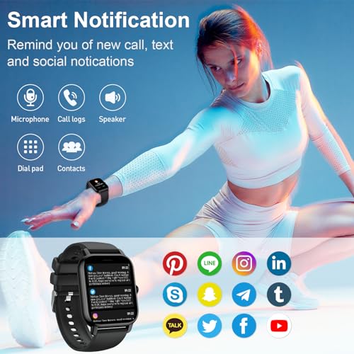 1.85" Smart Watch: Calls, Tracker, Heart Rate, Sleep Monitor