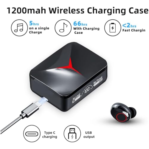 Wireless Earbuds, Bluetooth 5.3 Headphones with Deep Bass