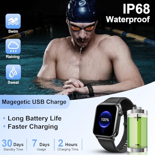 1.85" Smartwatch - Calls, Heart Rate Monitor, IP68 Waterproof