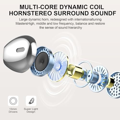 Wireless Earbuds, Bluetooth 5.3, Deep Bass, LED Display
