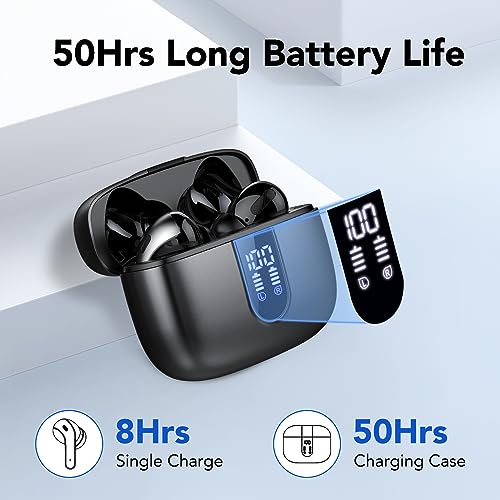 Wireless Earbuds with 50Hrs Playtime & Noise Cancelling