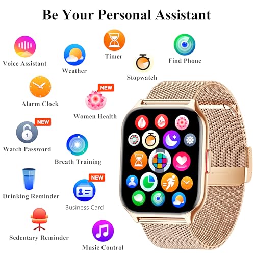 ZOSKVEE Smart Watch with Calls, Health Monitoring, IP68