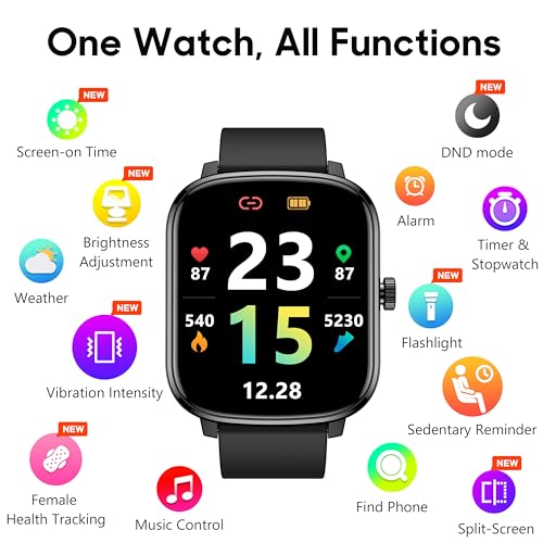 Smartwatch with Blood Pressure and Heart Rate Monitor
