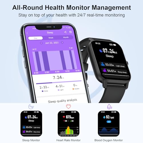 1.85" Smart Watch: Calls, Tracker, Heart Rate, Sleep Monitor