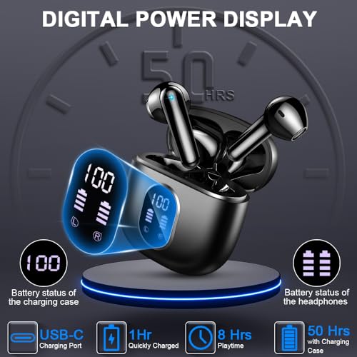2023 Wireless Earbuds with Mic, Noise Cancelling, IP7 Waterproof