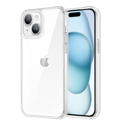 Shockproof Bumper Phone Cover for iPhone 15 (Clear)