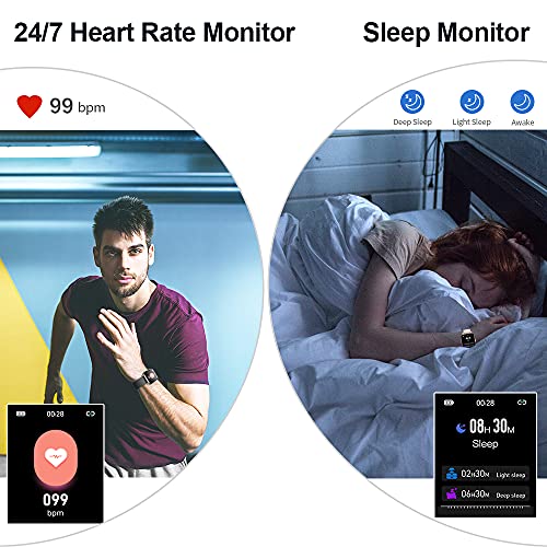 1.69" Smartwatch with Heart Rate & Sleep Monitor