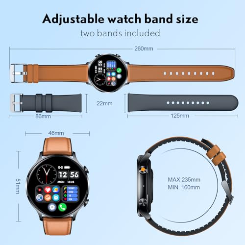 Bluetooth Smartwatch with Heart Rate Monitor and 114 Sports Modes