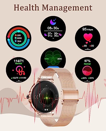 Women's Smart Watch with Blood Oxygen/Heart Rate Monitor