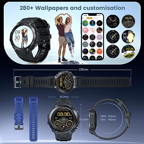 Men's Smart Watch: Fitness Tracker with Bluetooth and Touch Screen