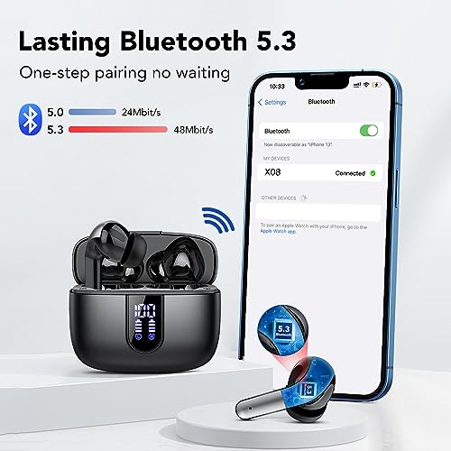 Wireless Earbuds with 50Hrs Playtime & Noise Cancelling