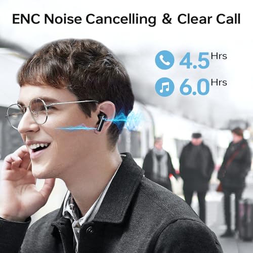 Wireless Earbuds with Noise Cancelling Mic - Black