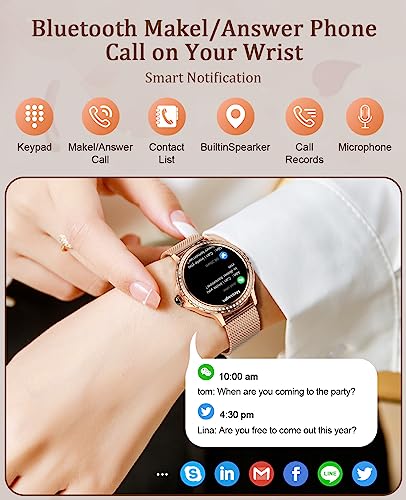 Women's Smart Watch with Blood Oxygen/Heart Rate Monitor