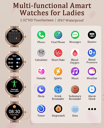 Women's Smart Watch with Blood Oxygen/Heart Rate Monitor