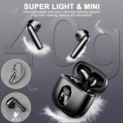 2023 Wireless Earbuds with Mic, Noise Cancelling, IP7 Waterproof