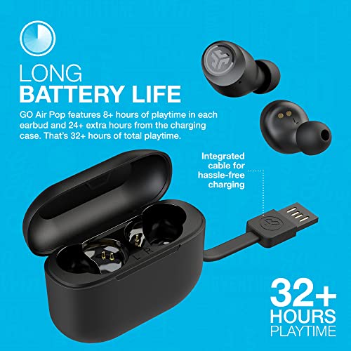 JLab Go Air Pop Wireless Earbuds, Bluetooth, EQ3 Sound