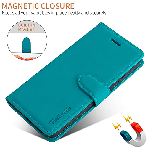 Blue Leather Wallet Case for iPhone 7 Plus/8 Plus