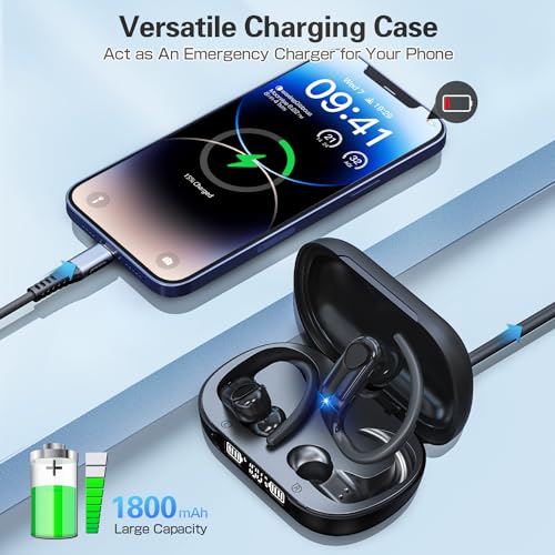 Wireless Earbuds: Bluetooth 5.3, 88H Playtime, IPX7 Waterproof