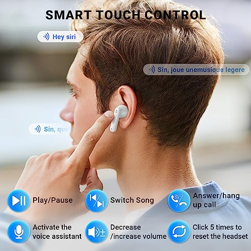 Bluetooth 5.3 Wireless Earbuds with Noise Cancelling