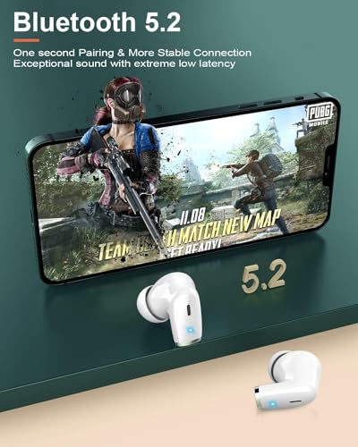 Wireless Earbuds: Bluetooth 5.2, HiFi Stereo, LED Display