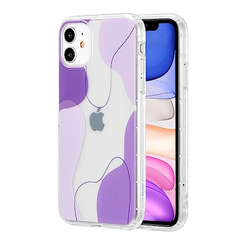 Transparent Color Mix Aesthetic iPhone 11 Case - Purple
