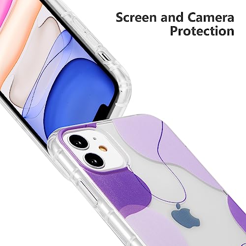 Transparent Color Mix Aesthetic iPhone 11 Case - Purple