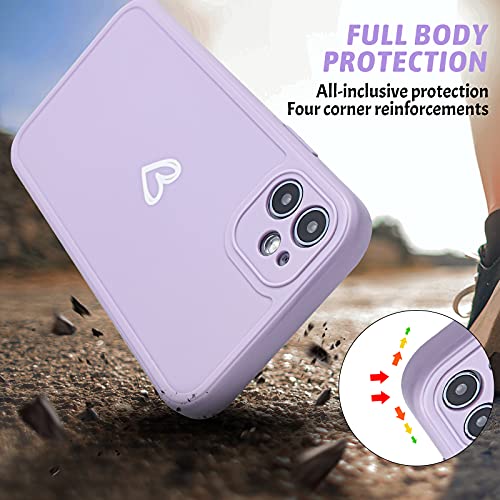 Cute Love-Heart Pattern iPhone 11 Silicone Case - Purple