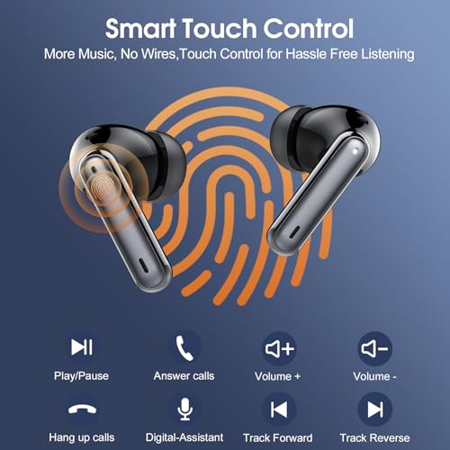 Wireless Earbuds with ENC Mic, HiFi Stereo, IPX7
