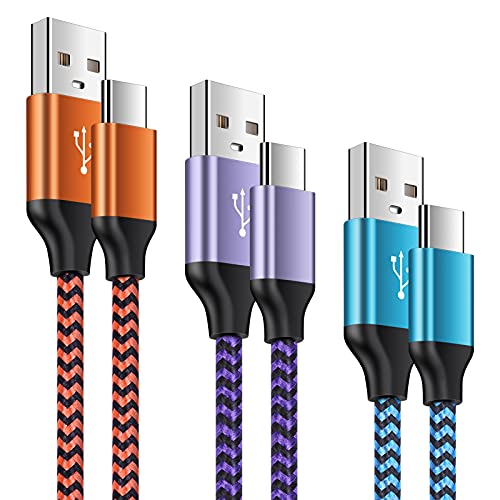 Fast Charging USB-C Cable 3-Pack - Samsung/Huawei Compatible