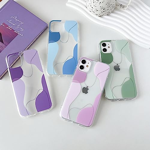 Transparent Color Mix Aesthetic iPhone 11 Case - Purple