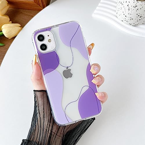 Transparent Color Mix Aesthetic iPhone 11 Case - Purple